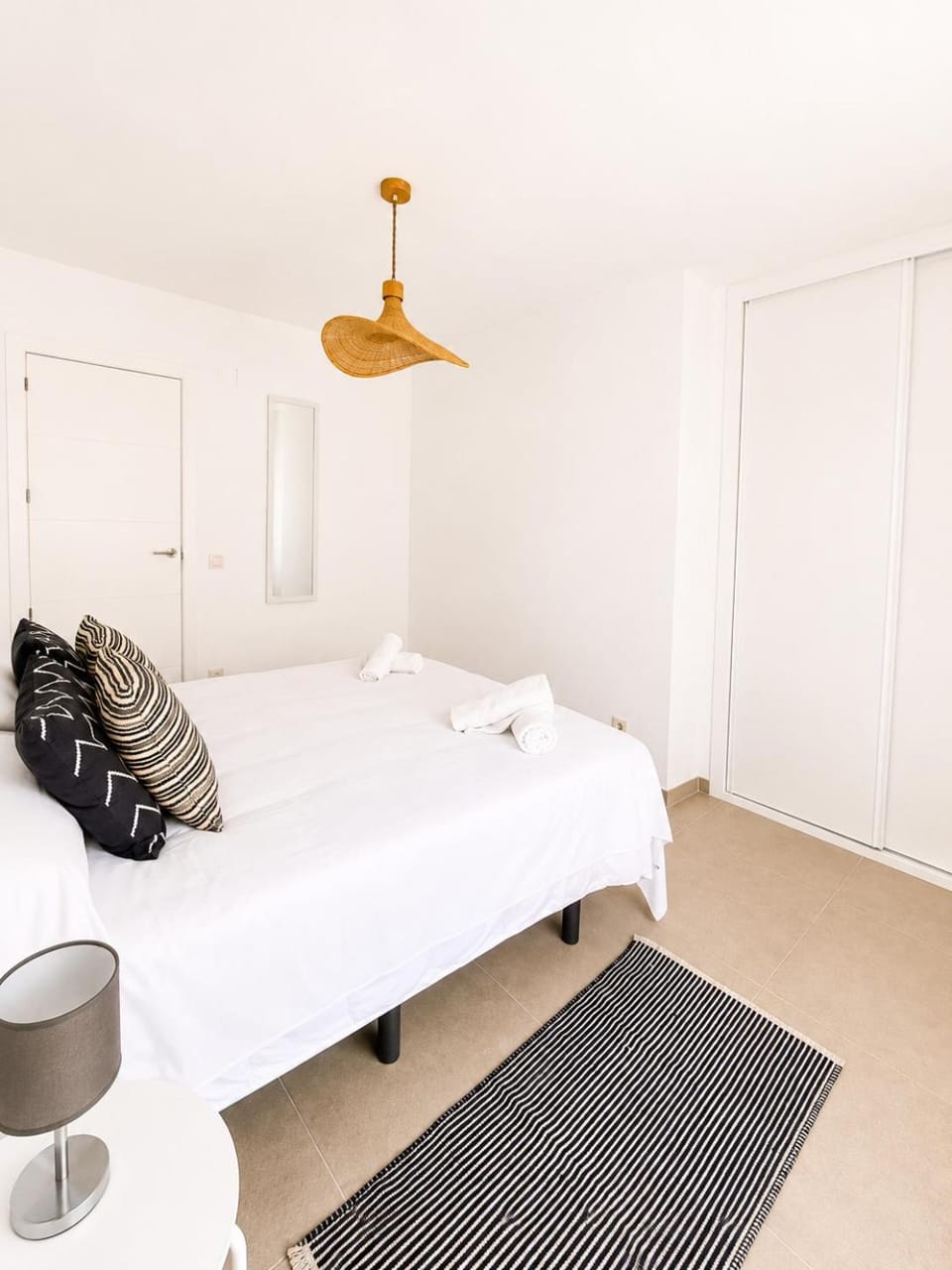 Bed, Photo of the whole room, Bedroom, towels, wardrobe