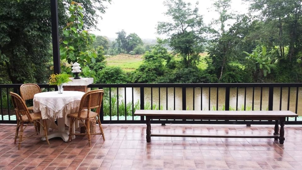 Balcony/Terrace, Garden view, River view