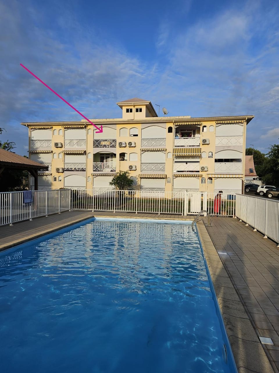 Property building, Pool view