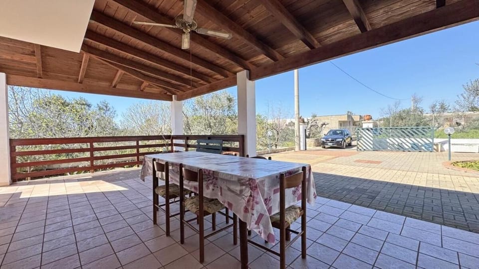 Patio, Day, Dining area