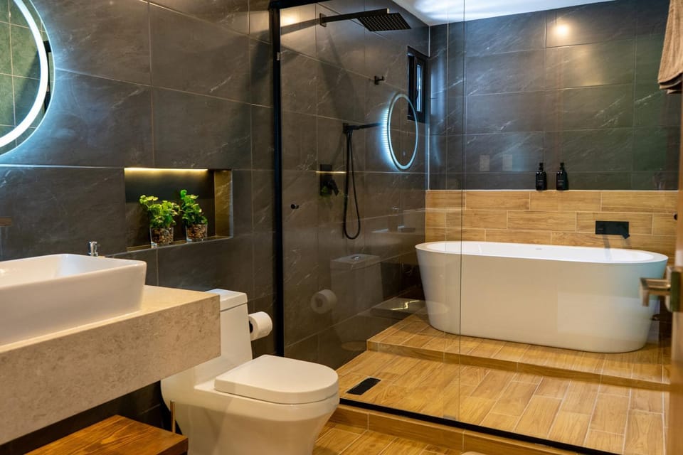 Shower, Bathroom, Bath, towels