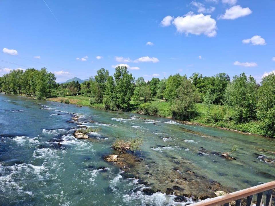 LAND FOR YOUR TENT NEXT TO A RIVER price includes lands in Croatia and Bosnia too USE THE PINPOINT LOCATION NOT THE ADDRESS BEBLERJEV TRG TO GET HERE bathroom is a bit different so check YouTube video DuskoThreeCountries OPEN SHOWERS IN A NEARBY CAMP Campground/ 
RV Resort in Ljubljana