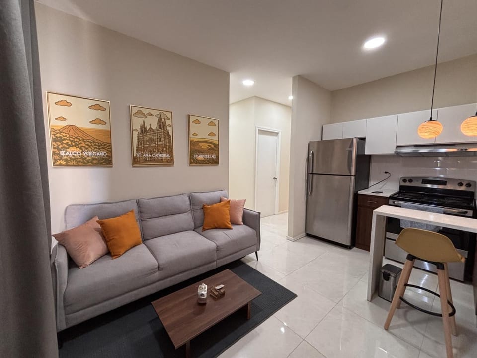 Kitchen or kitchenette, Living room