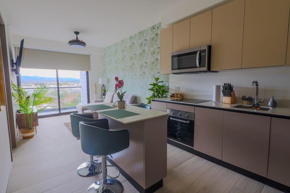 Kitchen or kitchenette, Dining area, oven