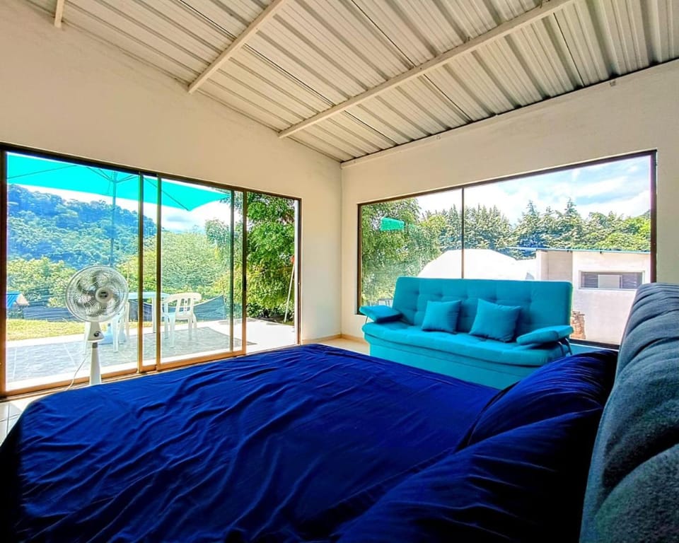 Bed, Natural landscape, Photo of the whole room, Bedroom, Mountain view