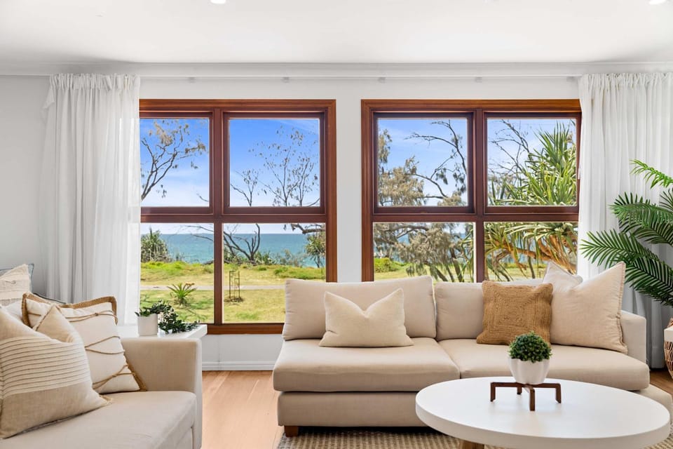 Living room, Seating area, Sea view