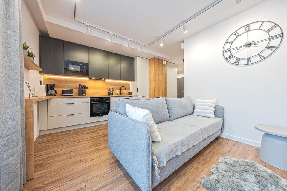 Kitchen or kitchenette, Living room, Seating area