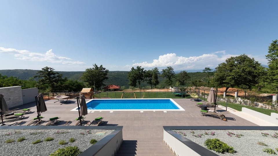 Property building, Garden, Seating area, Swimming pool