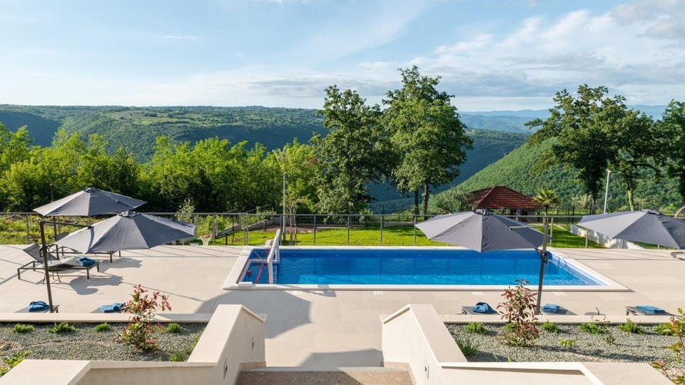 Property building, Garden, Seating area, Swimming pool