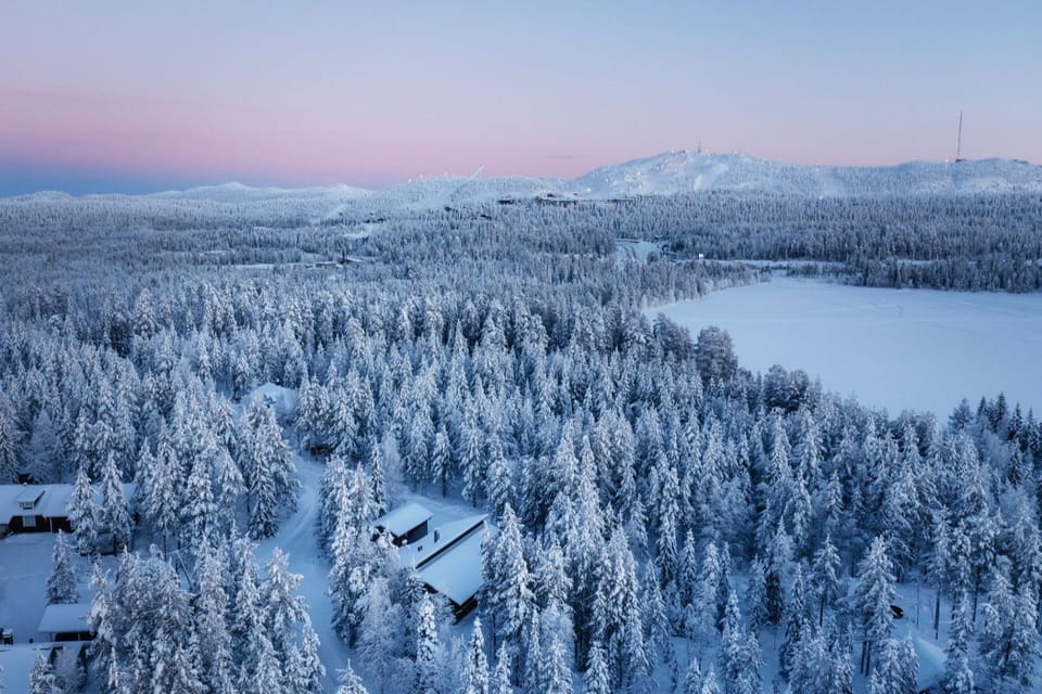 Nearby landmark, Natural landscape, Bird's eye view, Winter