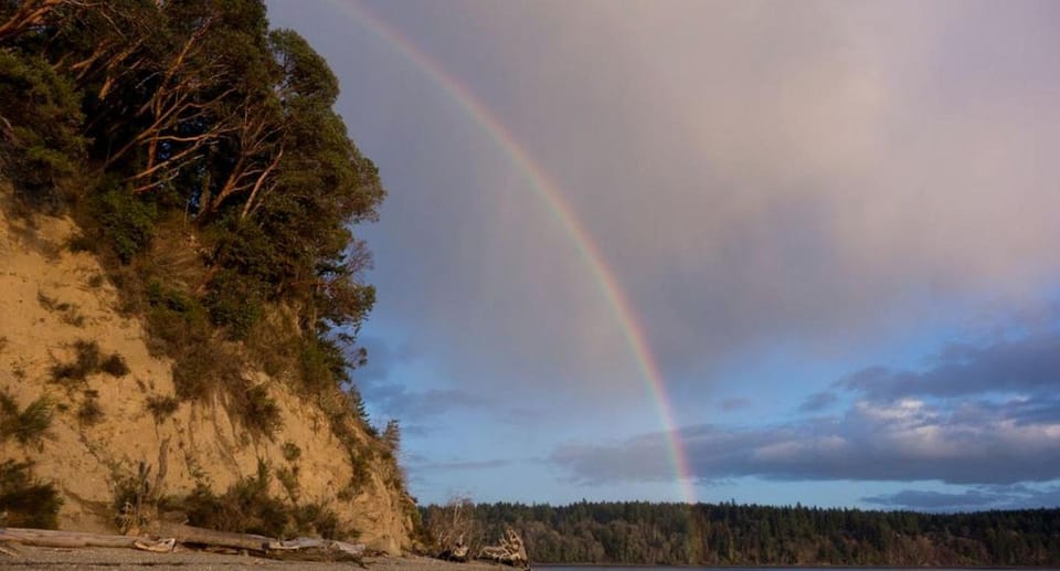 Amazing Sunrise at Coastal Luxury Cabin Rental on Herron Island with Fire Pit and Paddle Boarding near Olympia, Washington Cabin in Herron Island