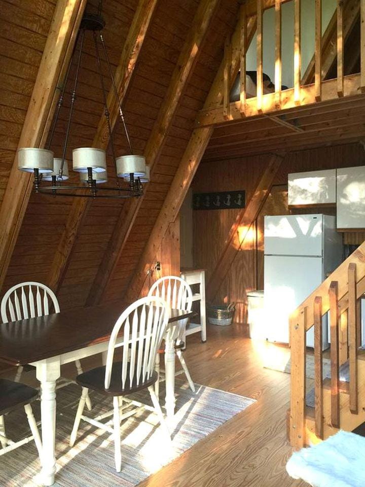 A-Frame Cabin Rental Set Alongside Sebago Lake on Frye Island, Maine Cabin in Frye Island