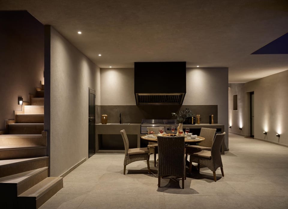 Property building, BBQ facilities, Dining area
