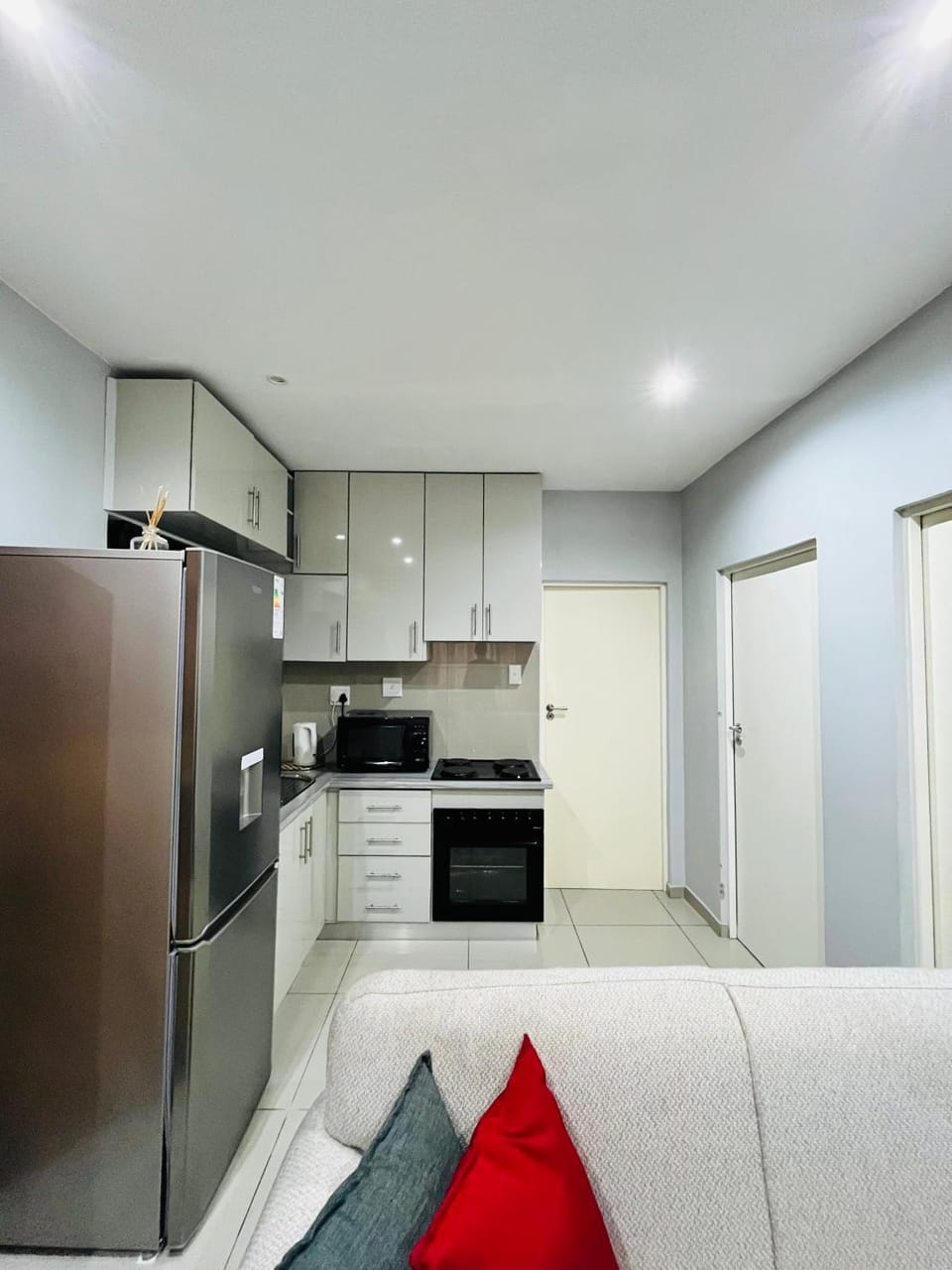 Kitchen or kitchenette, oven, stove