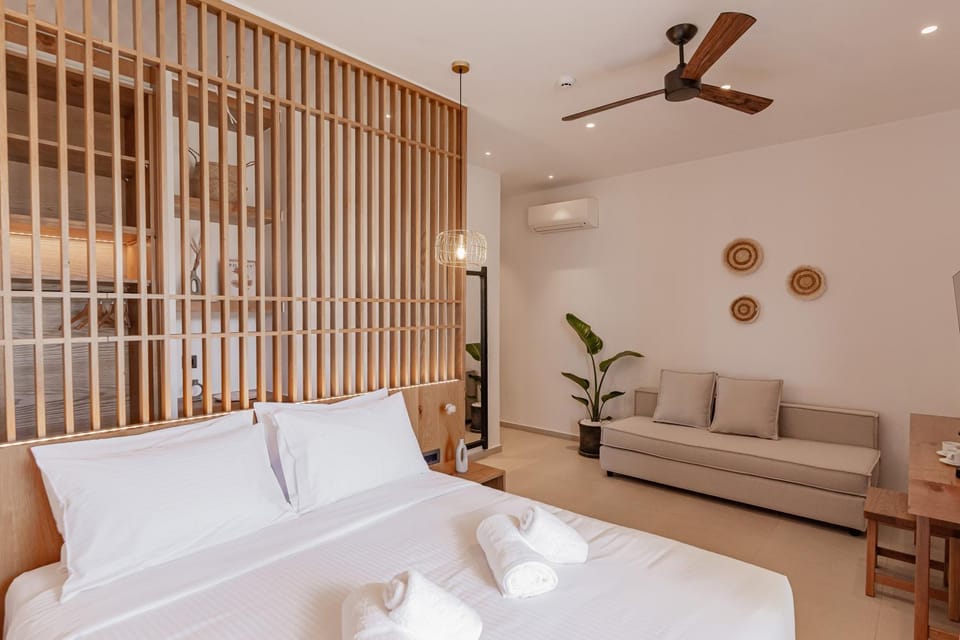 Bed, Living room, Photo of the whole room, Seating area, Bedroom, air conditioner