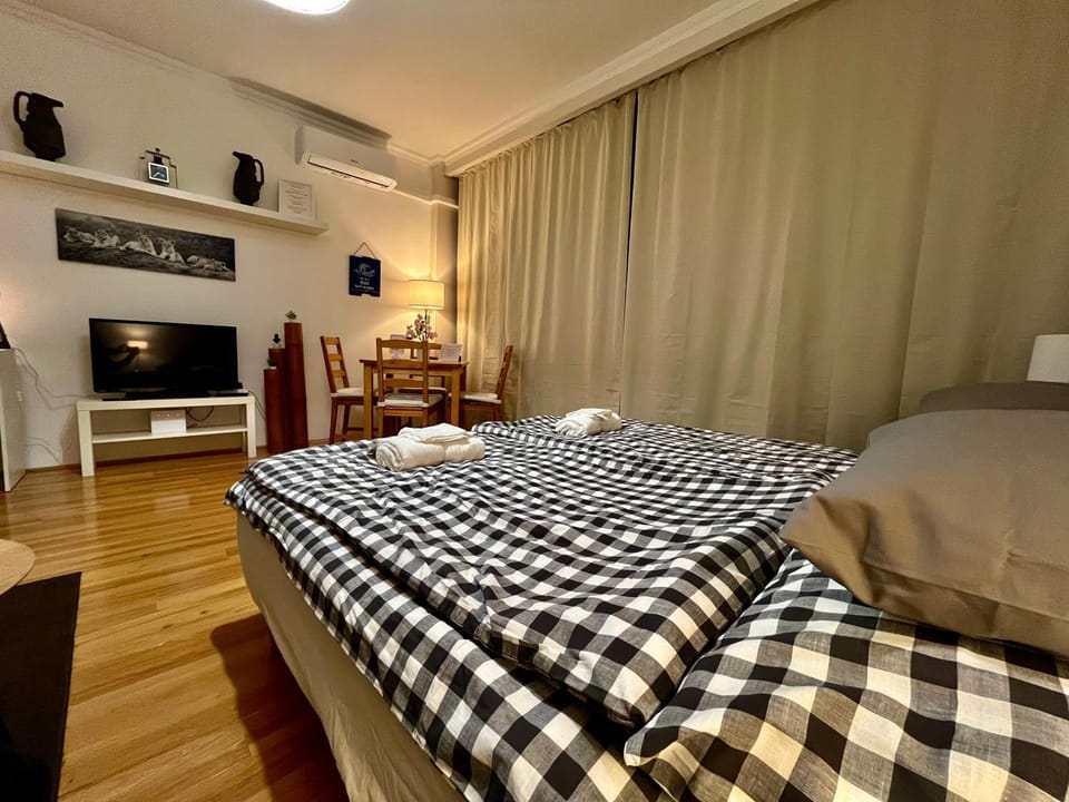 Bed, TV and multimedia, Living room, Photo of the whole room, Bedroom