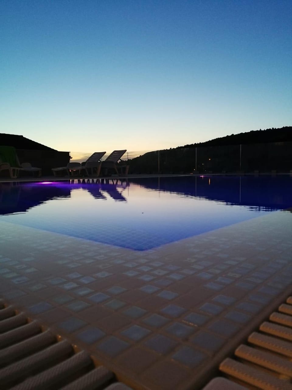 Swimming pool, Sunset