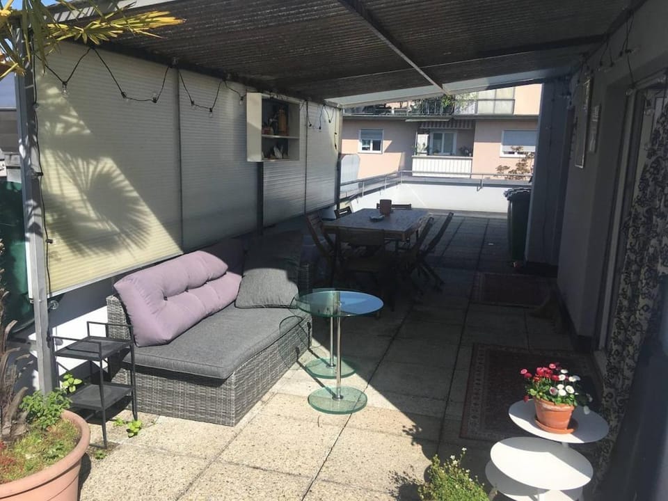 Unique little house on a roof top with a huge terrace close to exhibition square Apartment in Basel