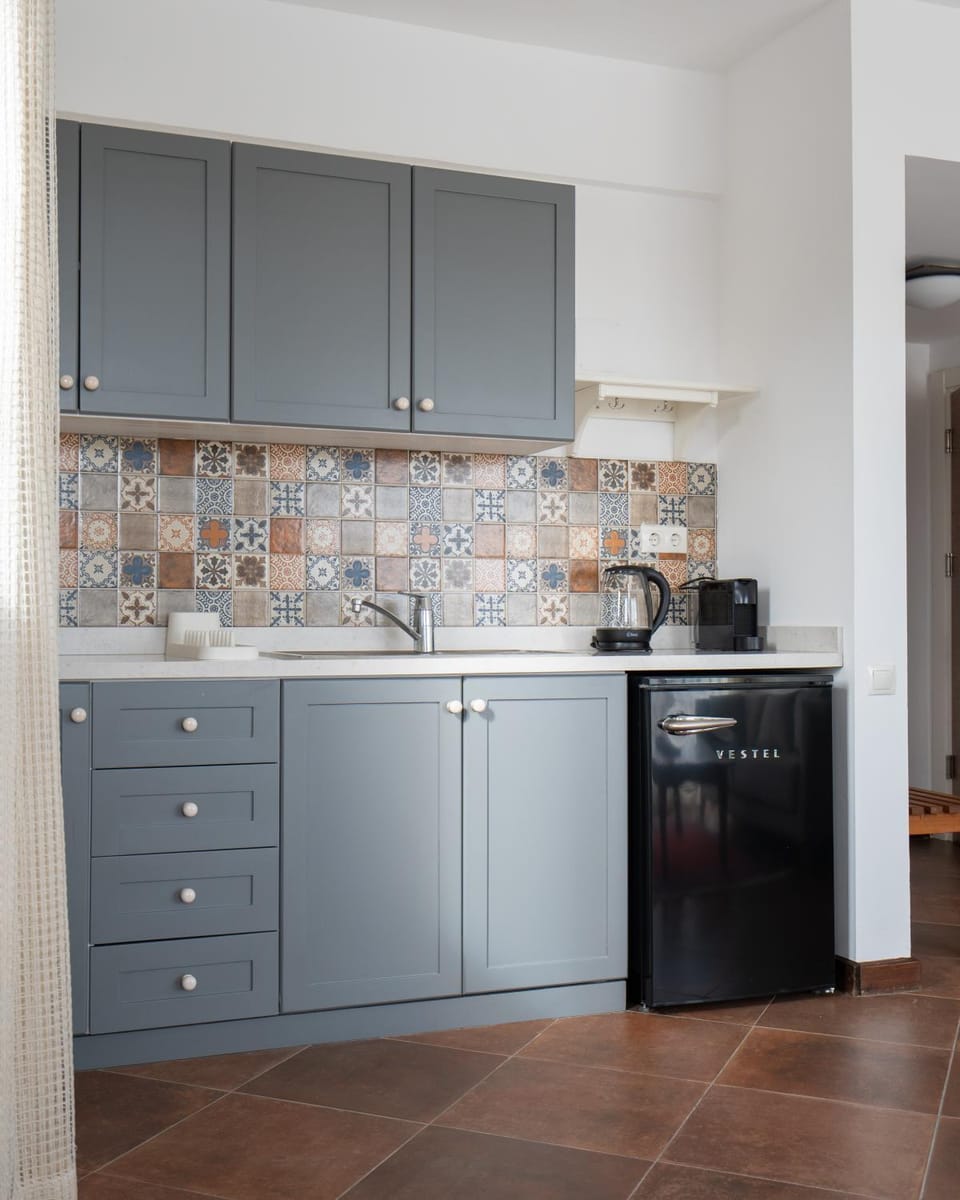 Kitchen or kitchenette, minibar