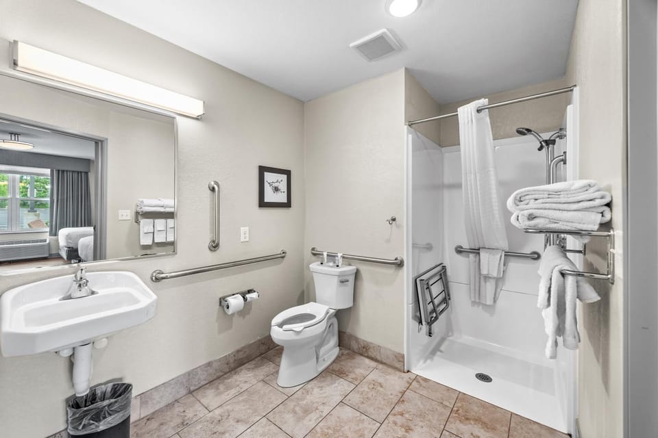 Shower, Toilet, towels