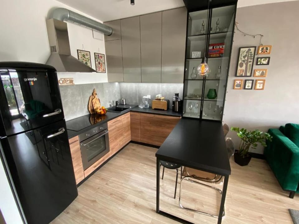 Kitchen or kitchenette, Dining area, stove
