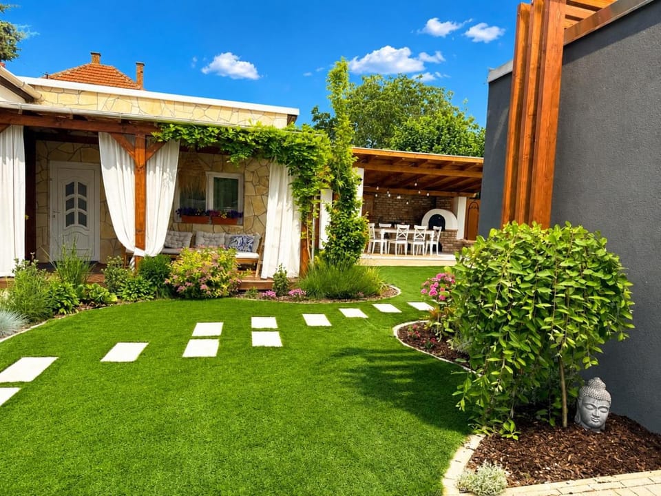 Property building, Spring, Natural landscape, Garden, Garden view