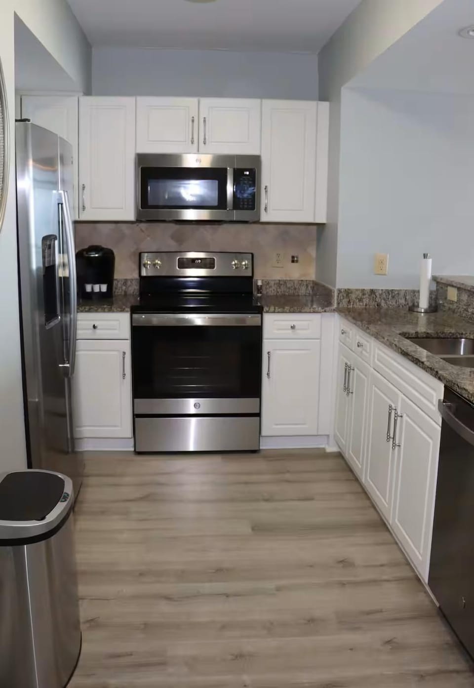 Kitchen or kitchenette, dishwasher, oven, stove, toaster, kitchen