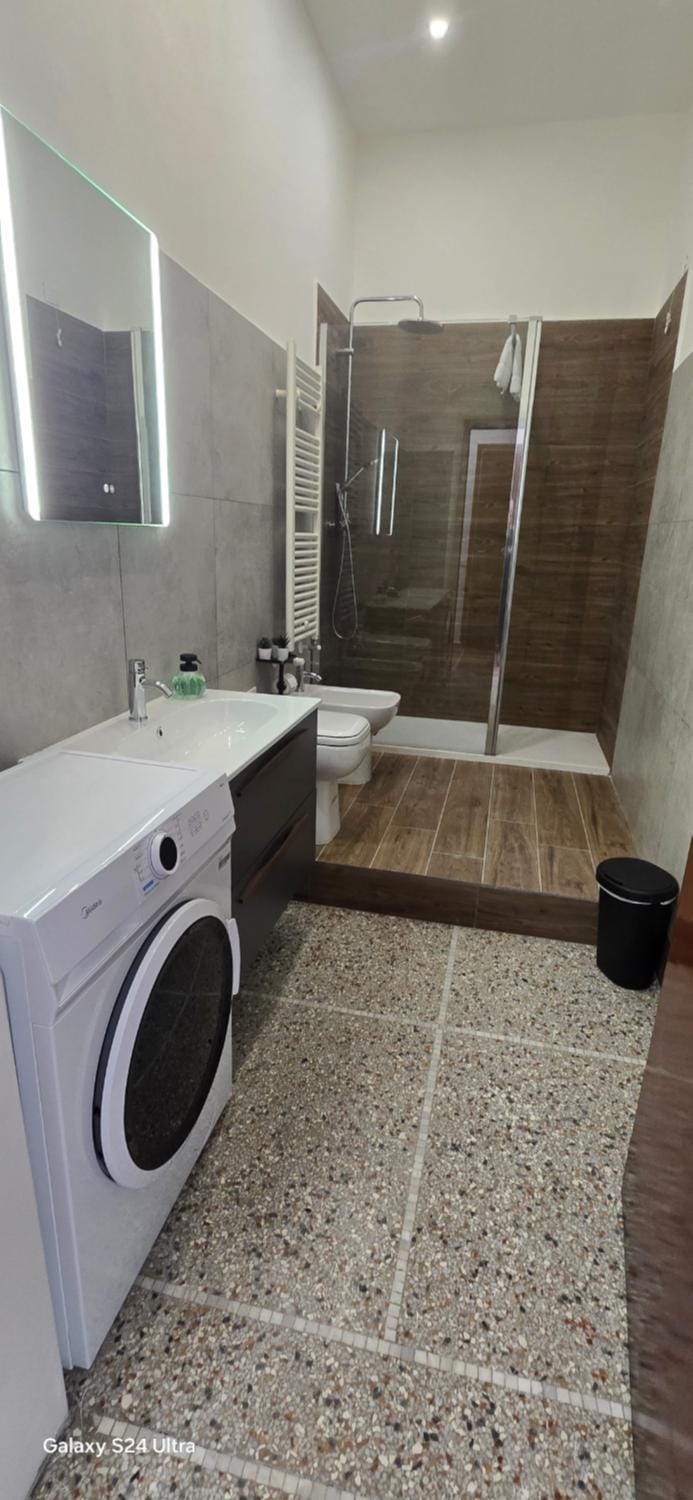 Shower, Toilet, Bathroom, towels, washing machine