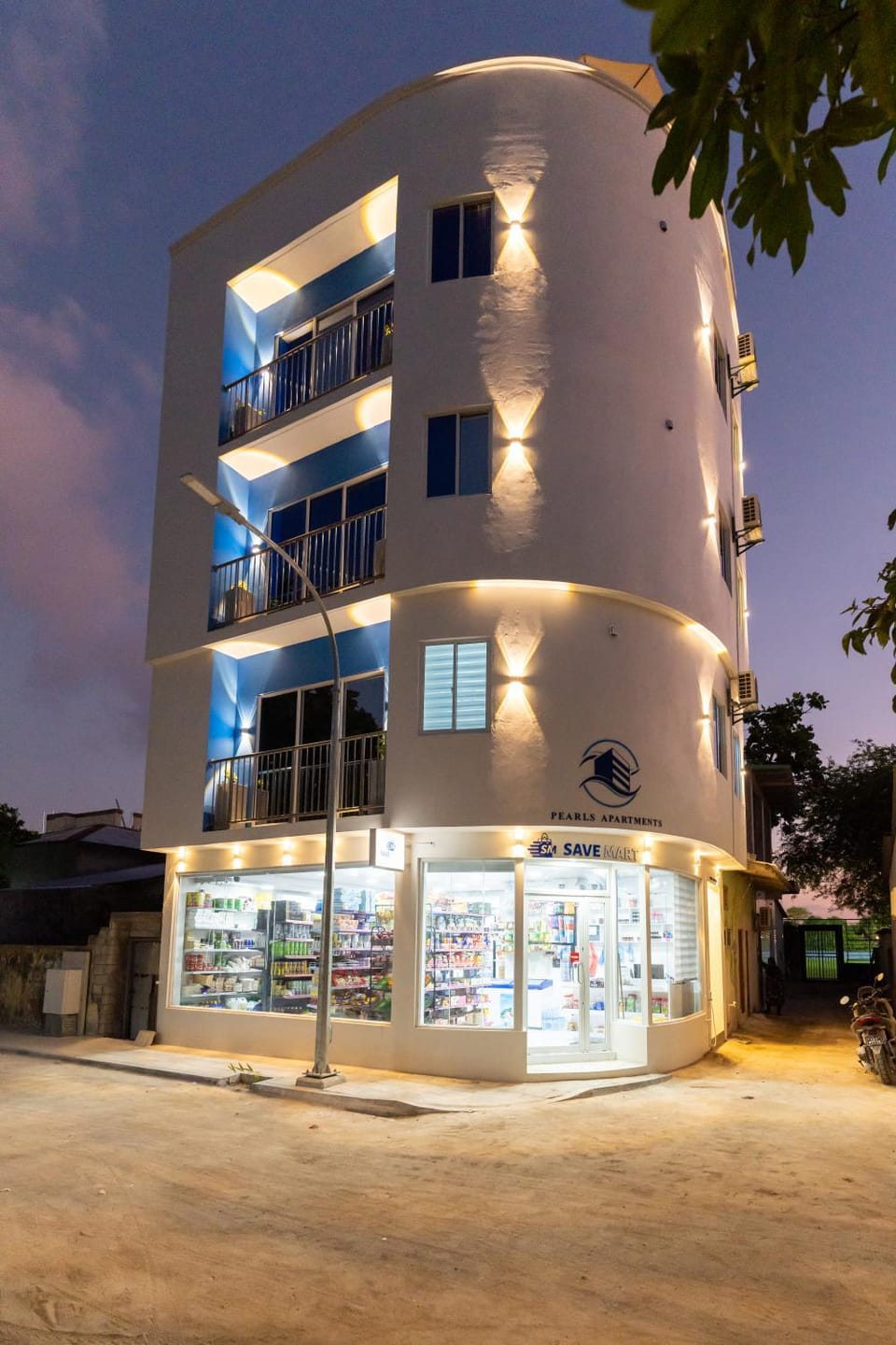Property building, Night, City view, Location