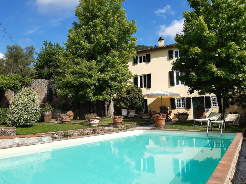 Property building, Day, Garden, Garden view, Pool view, Swimming pool