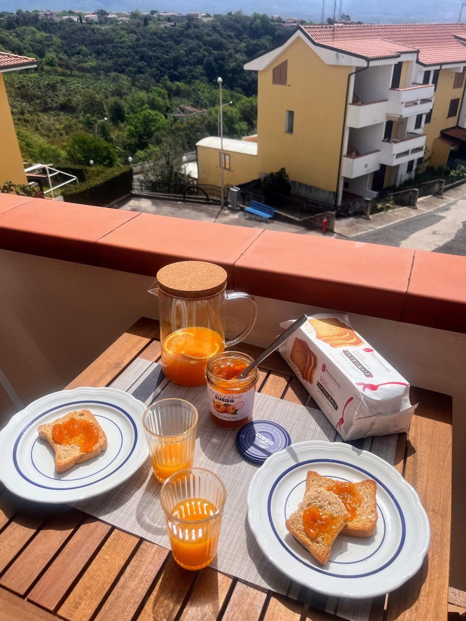 Day, View (from property/room), Balcony/Terrace, Food, Continental breakfast