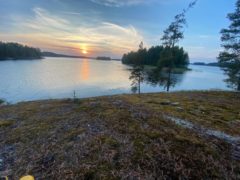 Spring, Natural landscape, Lake view, Sea view, Sunset