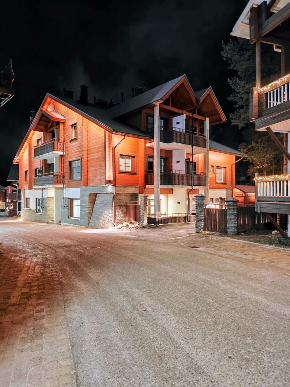 Property building, Night, Street view