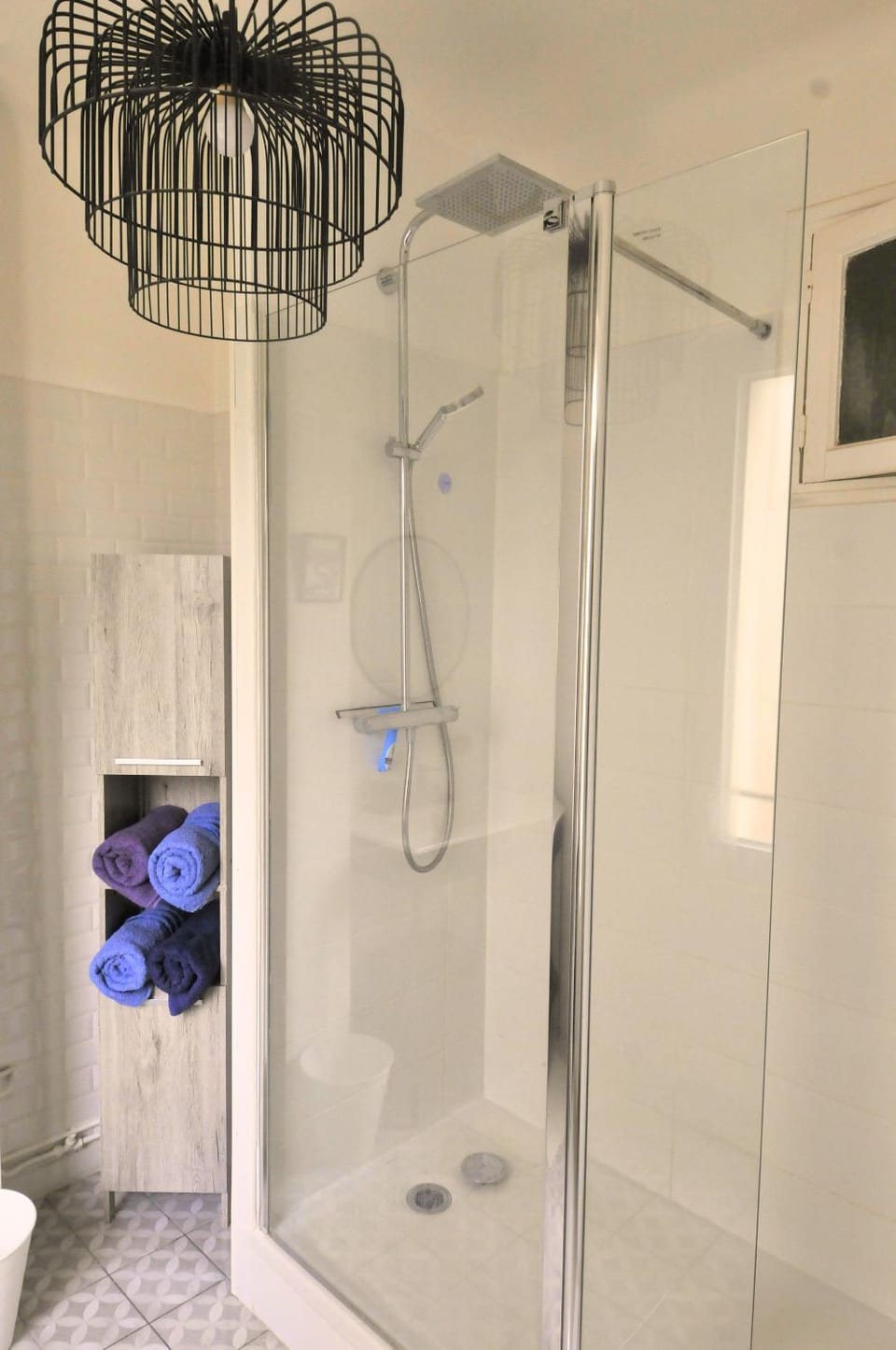 Shower, Bathroom, Sunset, storage, towels