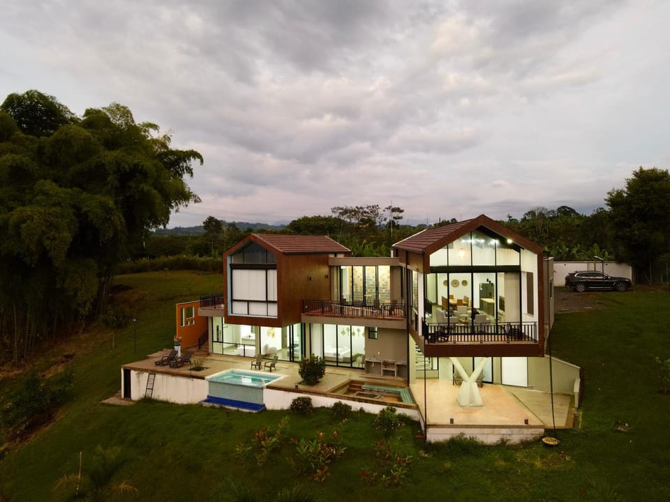 Property building, Day, Natural landscape, Garden, Garden view, Pool view, Swimming pool