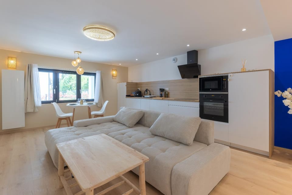 Kitchen or kitchenette, Living room, Dining area