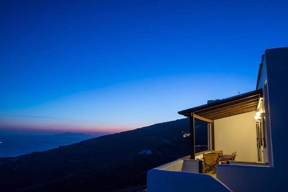 Night, Natural landscape, View (from property/room), Balcony/Terrace, Mountain view, Sea view, Sunrise, Sunset