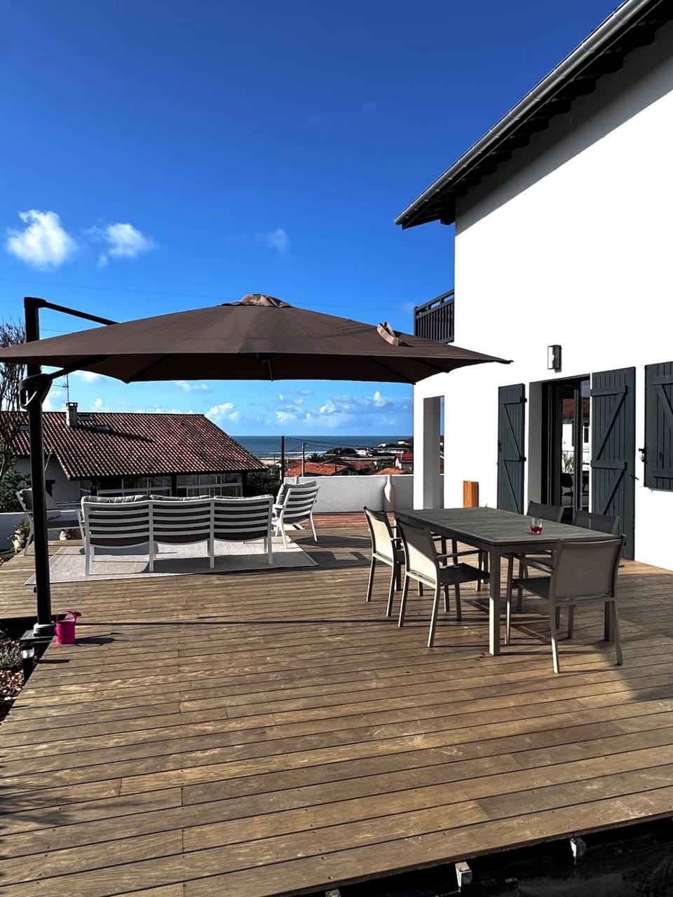 Patio, Natural landscape, View (from property/room), Dining area, Sea view