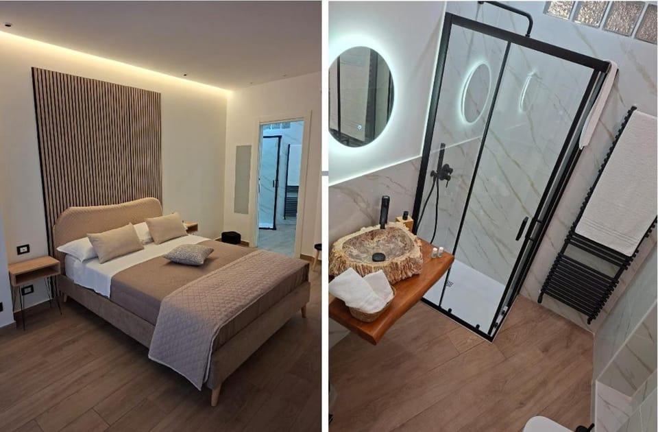 Bed, Bathroom, Photo of the whole room