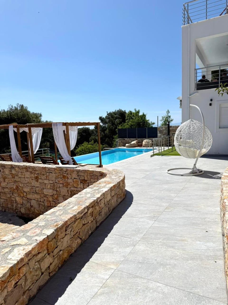 Pool view, Swimming pool, sunbed