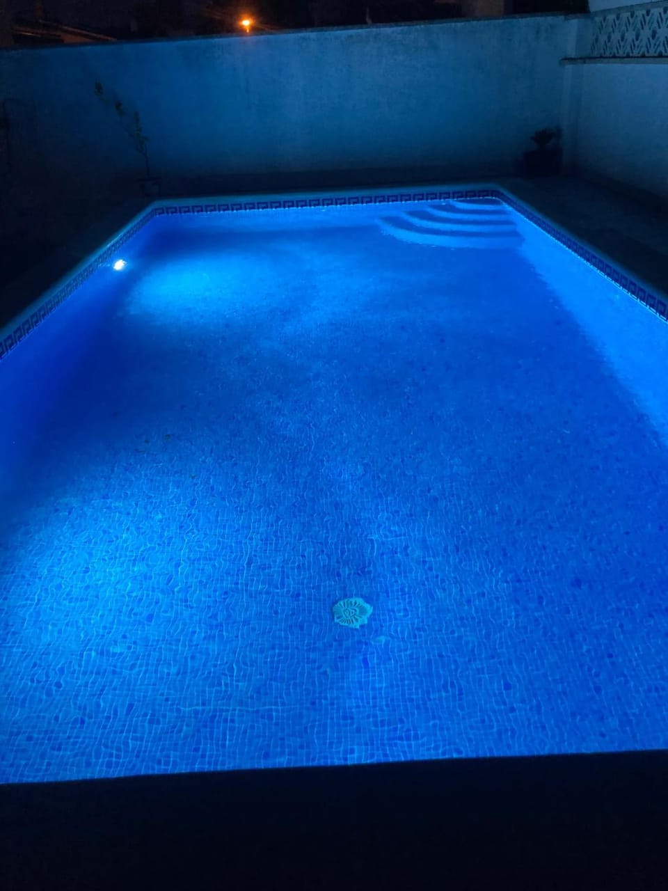 Night, Pool view, Swimming pool