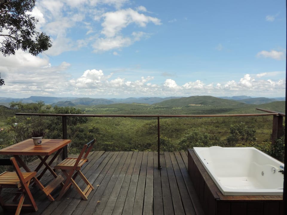 Balcony/Terrace, Dining area, Mountain view, Open Air Bath