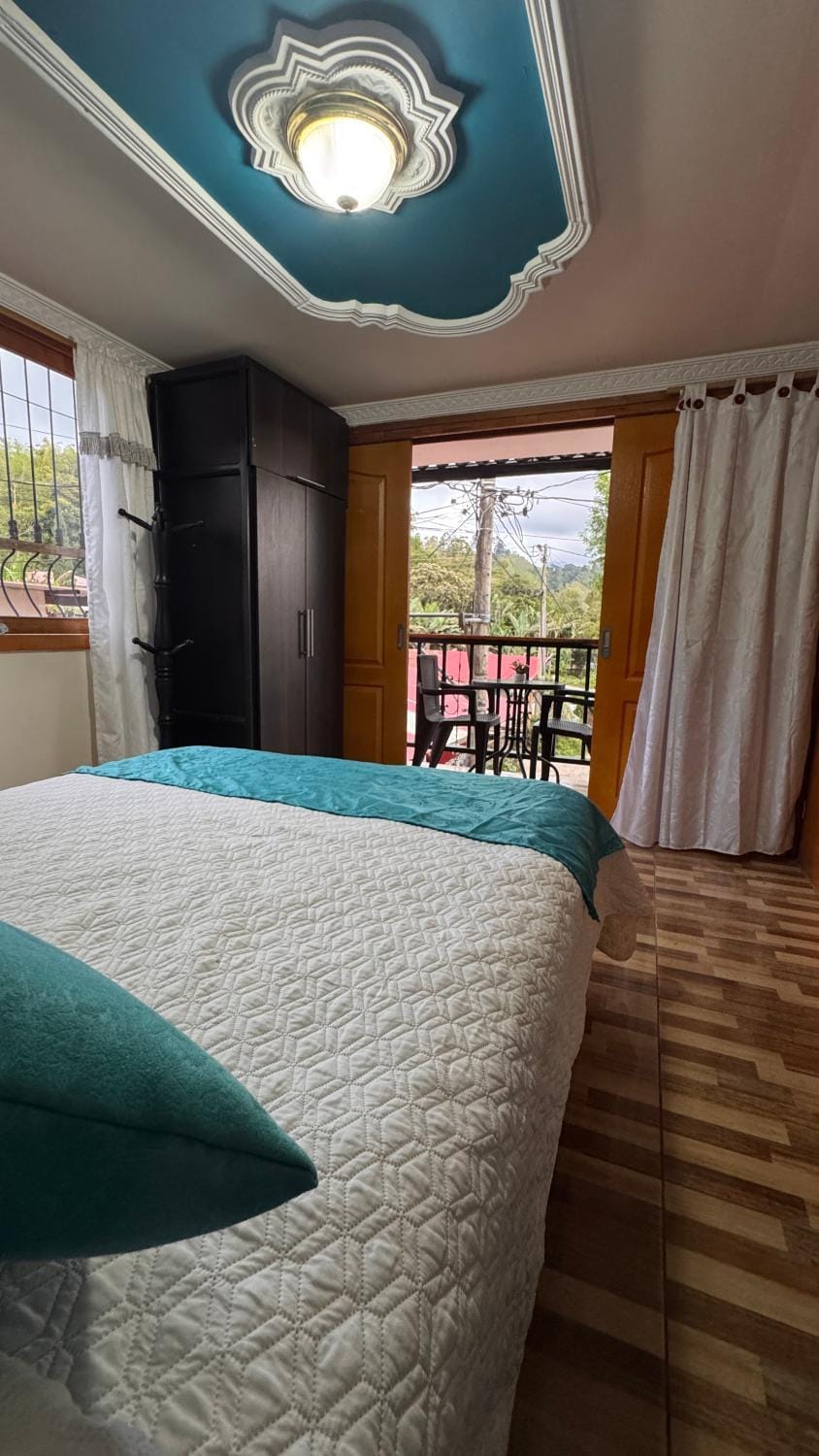 Bed, Balcony/Terrace, Seating area, Bedroom, City view, Quiet street view, Inner courtyard view, wardrobe