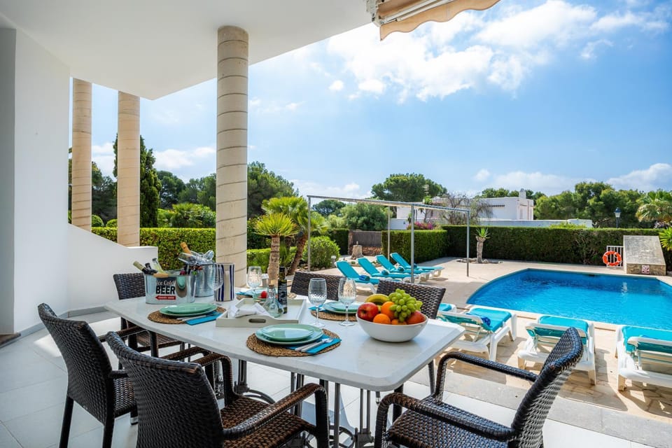 Property building, Living room, Swimming pool