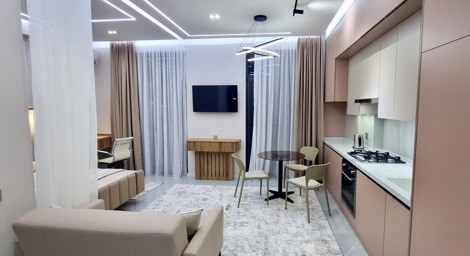 TV and multimedia, Kitchen or kitchenette, Living room, Seating area, Dining area, minibar