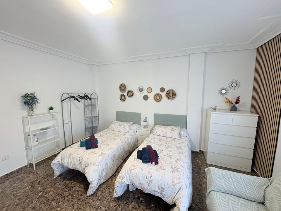Bed, Photo of the whole room, Bedroom, towels, wardrobe