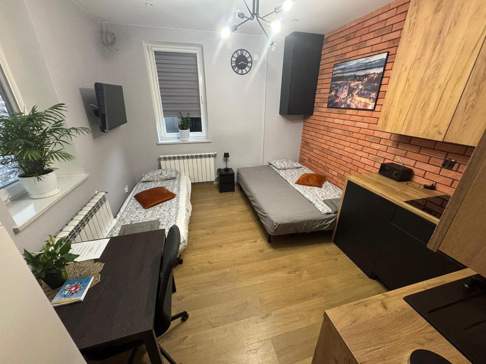 Bed, TV and multimedia, Kitchen or kitchenette, Living room, Photo of the whole room, Seating area, Dining area, Bedroom
