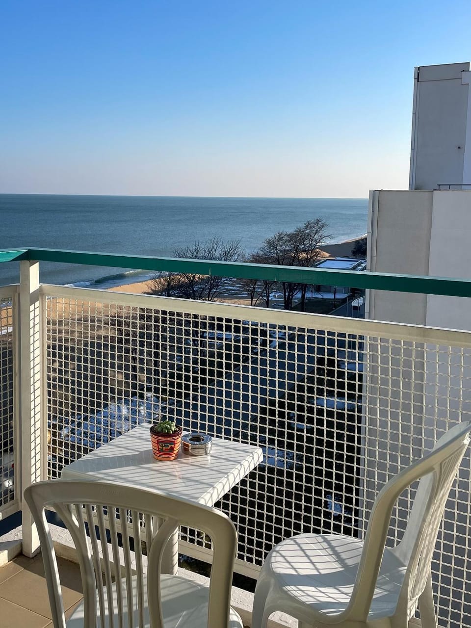 Day, Natural landscape, View (from property/room), Balcony/Terrace, Seating area, Beach, Sea view
