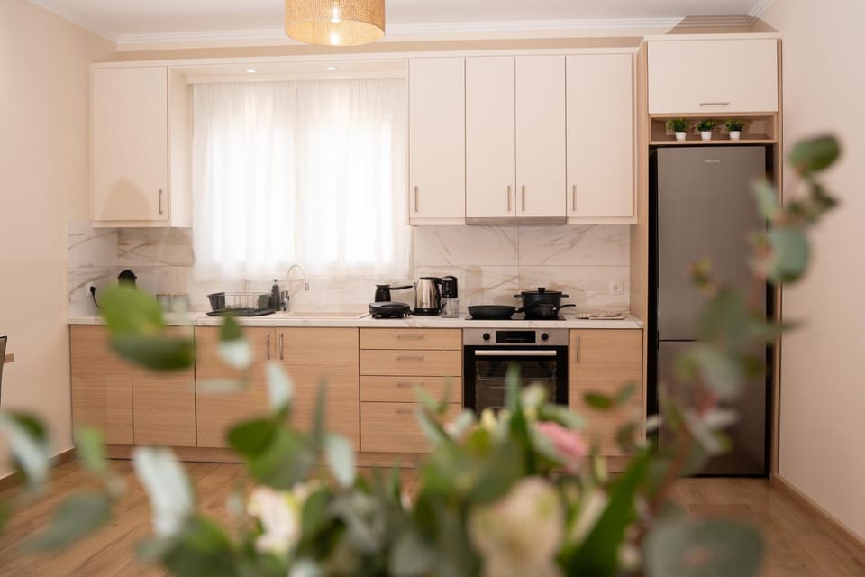 Kitchen or kitchenette, oven, stove