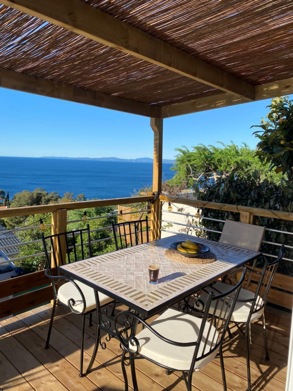 Patio, Natural landscape, View (from property/room), Balcony/Terrace, Dining area, Sea view